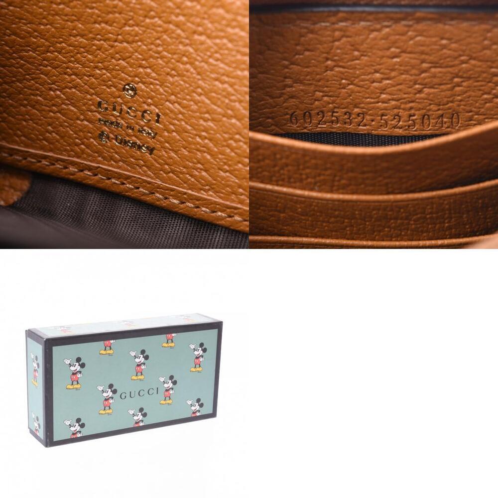 Gucci Mickey Mouse Zip Around Long Wallet Brown Leather - Picture 12 of 12